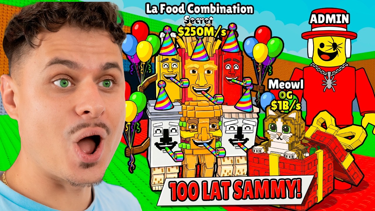 MEGA Urodziny ADMINA SAMMY'ego w Steal a Brainrot! Roblox