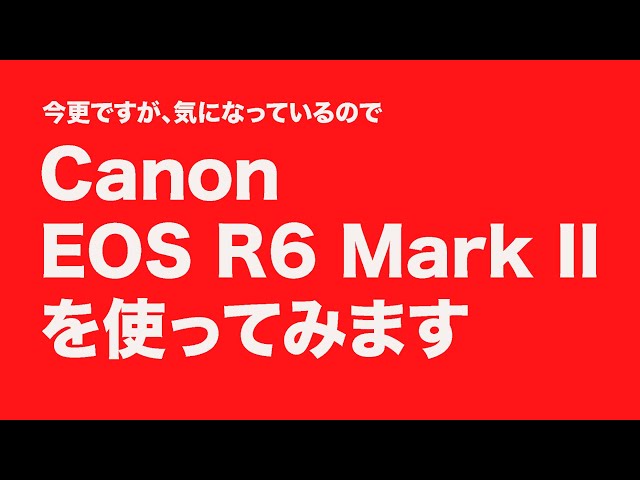 【☆CANON⭐︎カノン☆プロフィール必読 】 CanonR6 Mark IIを初めて使ってみます - YouTube