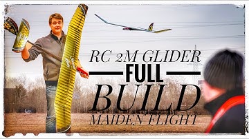 RC 2M Glider "Simple Lady" Full Build and Maiden Flight. RC airplane building DIY Balsa construction