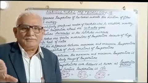 Agricultural Meteorology 18   JRF/SRF/NET/Other exams - BITS