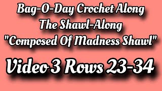 Crochet Shawl Along Rows 23 - 34 - Crochet Tutorial by Bag-O-Day Crochet 19,481 views 3 weeks ago 1 hour, 7 minutes