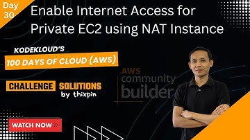 Day 30: Enable Internet Access for Private EC2 using NAT Instance  | 100 Days of Cloud (AWS)