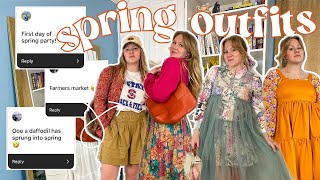 SPRING OUTFITS  | styling 12 thrifted colorful springs looks ft. your suggestions! | WELLLOVED