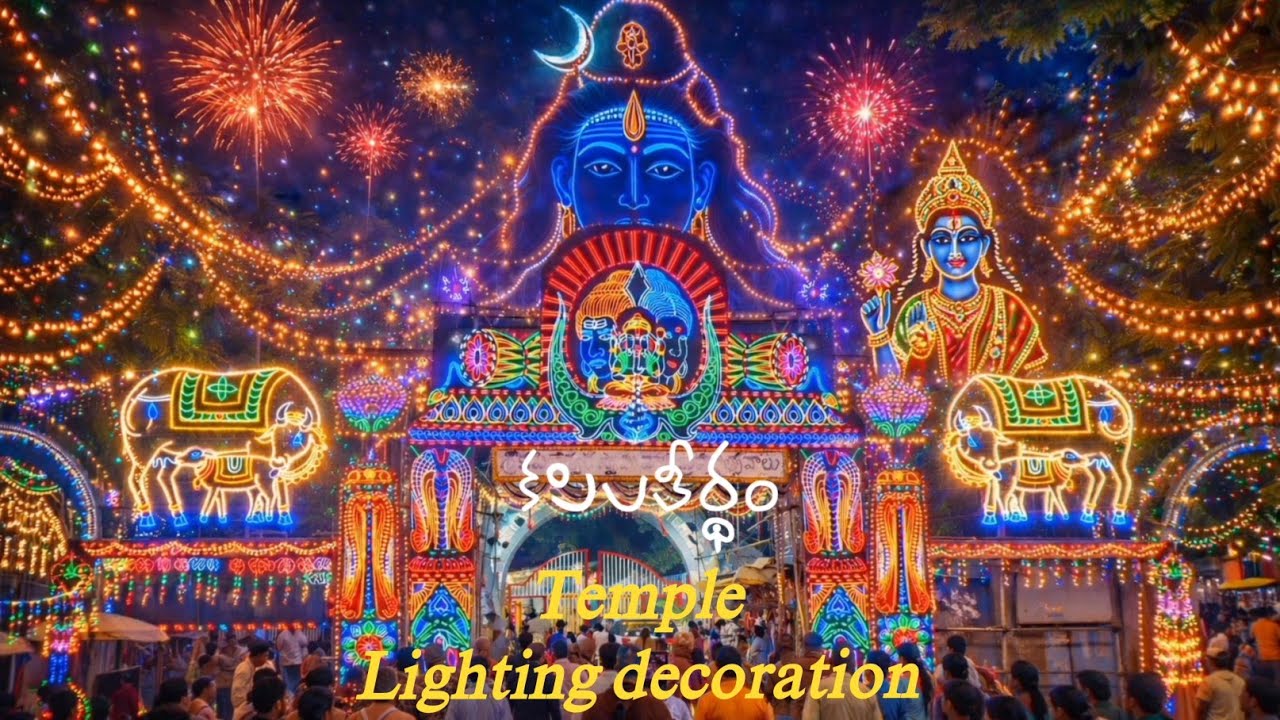 కపిలతీర్థం Temple lighting decoration 