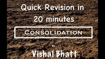 Revision in 20 mins - Consolidation | Soil Mechanics | Civil | GATE | ESE