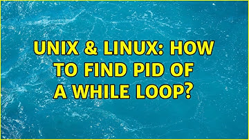 Unix & Linux: How to find PID of a while loop? (2 Solutions!!)