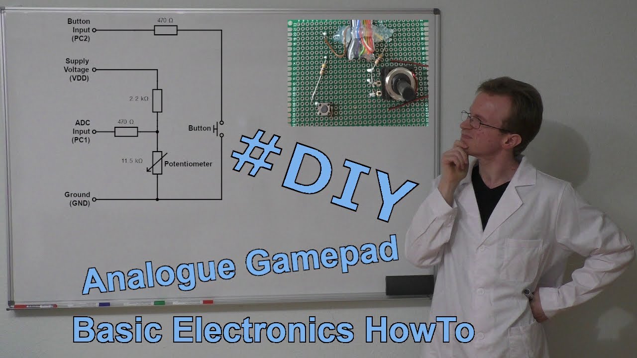 HowTo Build an Analogue Gamepad | TechDemo & DIY | AD-Conversion, Voltage Divider, Resistor Circuit