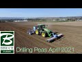 Bruce farms drilling vining peas in Angus and Perthshire, April 2021 
John Deere 8R 370 and Lemken