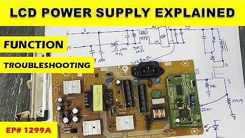 {1299A} LCD TV power supply function, circuit diagram & troubleshooting Explained