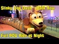 Slinky Dog Dash Roller Coaster FULL Night POV Ride in Back Row, Toy Story Land, Walt Disney World