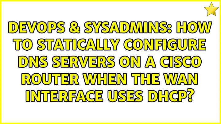 How to statically configure DNS servers on a Cisco router when the WAN interface uses DHCP?