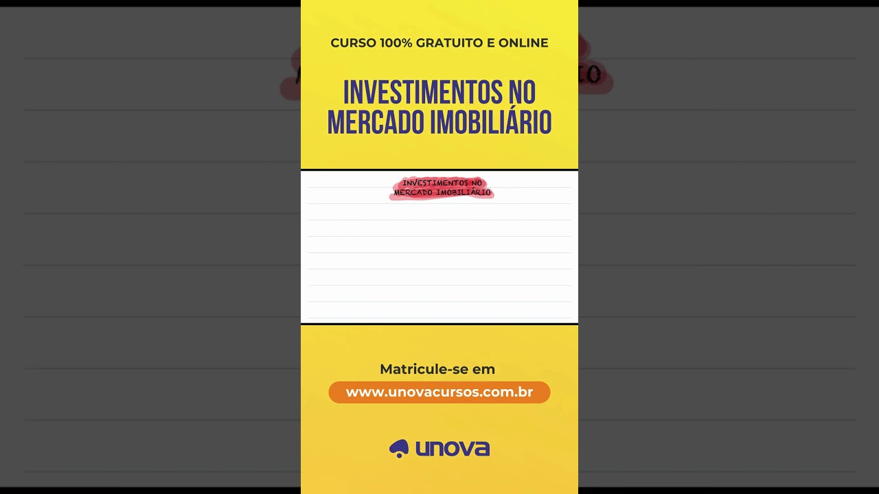 Curso de Investimentos no Mercado Imobiliário Gratuito 