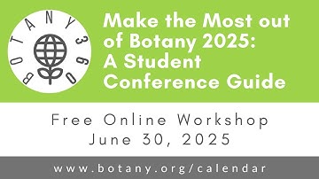 Botany360: Make the most out of Botany 2025: A student conference guide
