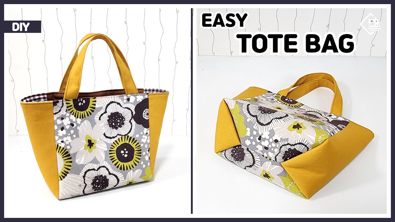 A Simple Tote Bag that even beginners can easily make / sewing tutorial ...