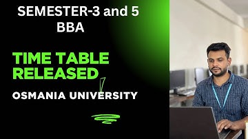 TIME-TABLE RELEASED || SEMESTER-3& 5||BBA || COMPUTER APPLICATION || OSMANIA UNIVERSITY NOV-2025|| 