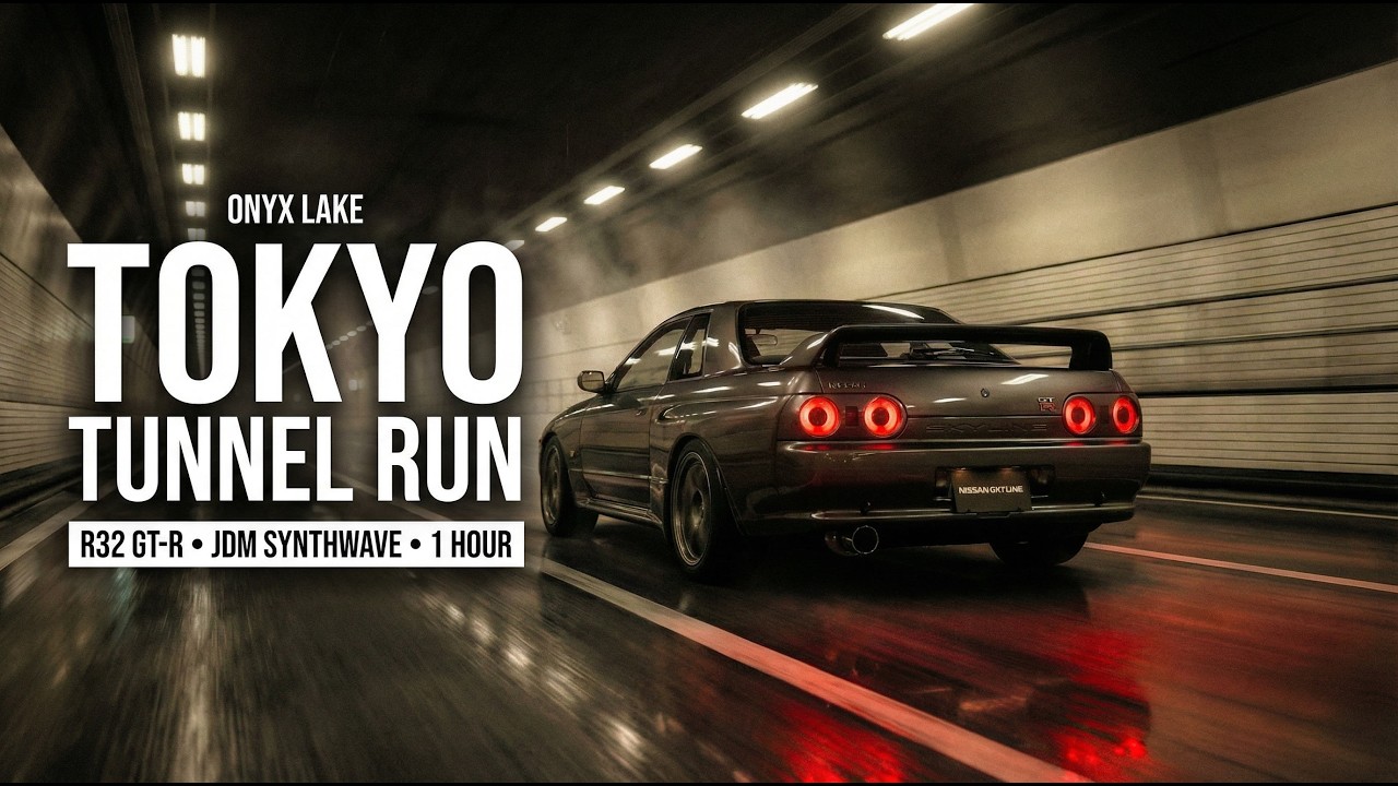 TOKYO TUNNEL RUN 🚗💨 R32 GT-R JDM Synthwave (1 HOUR) | Night Drive Music