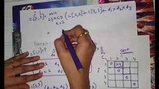 Matrix chain multiplication example part-2