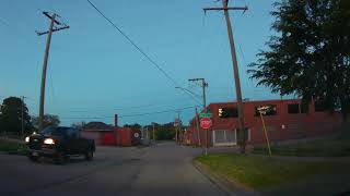 4K Dash Cam - Waukegan North Chicago Illinois Border - Inner City Side Streets On A Sunday Evening