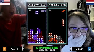 PLAYING ON SUPER KILLSCREEN?? Alex T vs Sidnev | Apr '24 SEMIS | Classic Tetris Monthly Masters