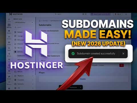 How To Add Subdomain In Hostinger (NEW UPDATE 2026)