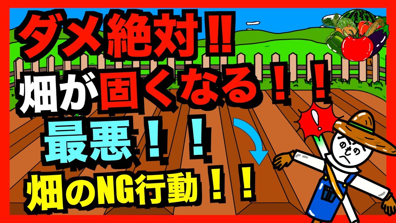 【注意】畑の土が固くなる原因！！濡れた土を耕してはいけない理由！初めての畑作りで失敗！【アニメでわかる家庭菜園・ガーデニング解説】