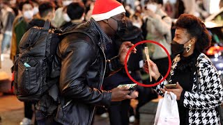 Giving 10 Random Black People in Tokyo $100 For Christmas (Black in Japan)