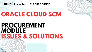 Oracle Fusion Cloud SCM Procurement Issues | Real Time Training | Placement