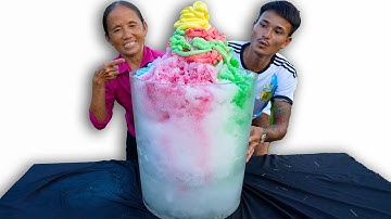 Bà Tân Vlog - Lần Đầu Làm Cốc Kem Đá Bào Khổng Lồ 60 Lít Đãi Cả Làng