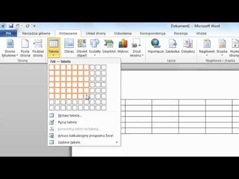 Jak wstawić tabelę w programie Microsoft Word 2010?