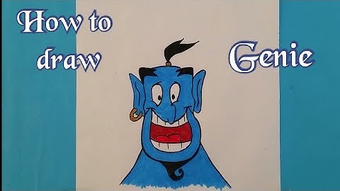 How to draw Genie from Alladin  ( step by step )