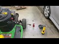 Cheap & easy way to do a wheel Alignment on your John Deere 100 series Lawn Tractor Mower. LA, D, E