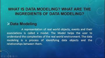 Data Modeling in Database ICS PART II