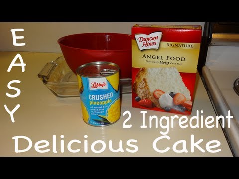 Easy! 2 Ingredient Pineapple Cake