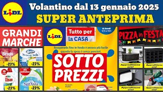 volantino LIDL dal 13 gennaio 2025 ✅ SottoPrezzi #anteprima 🔥Offerte promozioni SilverCrest parkside