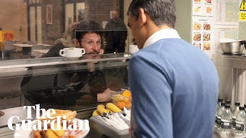 Moment Rishi Sunak asks homeless person 