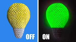 How to make a 3D origami Lightbulb