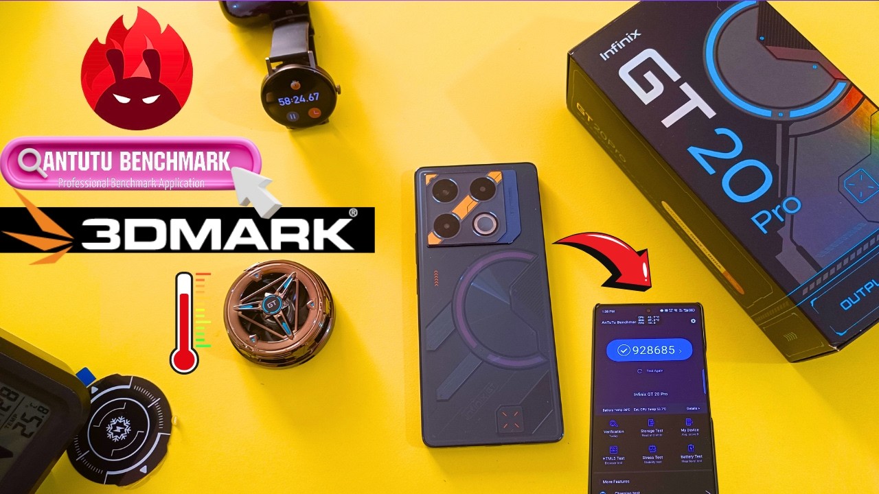 Infinix gt 20 pro antutu score test with 3d mark throttling test