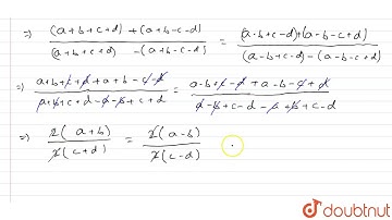 If `(a + b + c + d) : (a + b - c - d) = (a - b + c - d):(a-b-c+d)`, then prove that ` a : b = c :d `