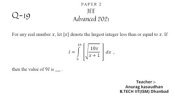 JEE Advanced 2021 Math Paper 2(Q 19) solution | IIT JEE Maths| #jeeadvanced2021 #projecteducation