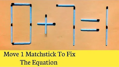 Move 1 Matchstick To Fix The Equation ( No - 3) | Move 1 Matchstick To Make The Equation Correct