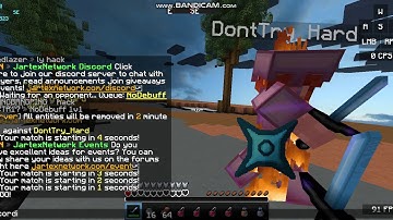 Hacker On Jartex Network on PracticePVP:FlyHacks, Killaura, Speed, and Derp