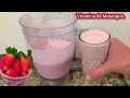 Como Fazer Vitamina De Morango Com Leite - Fica Super Cremosa e Muito Saborosa