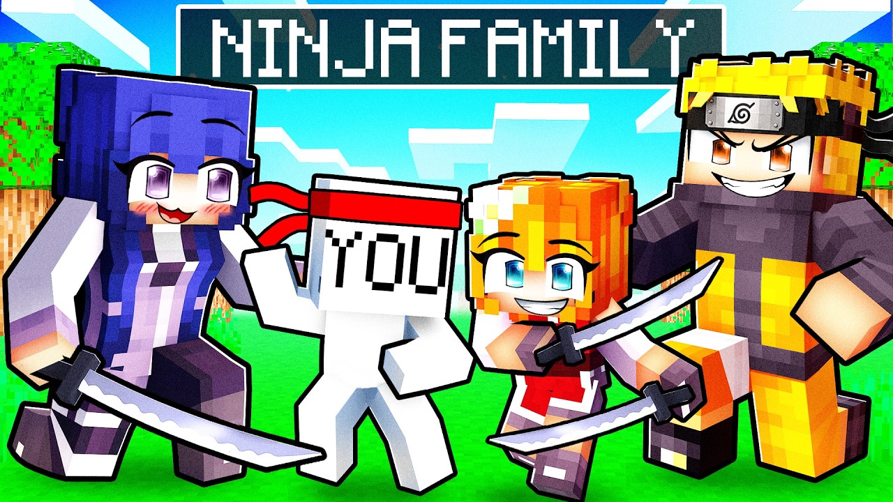 YOU get ADOPTED by the NINJA FAMILY in Minecraft!