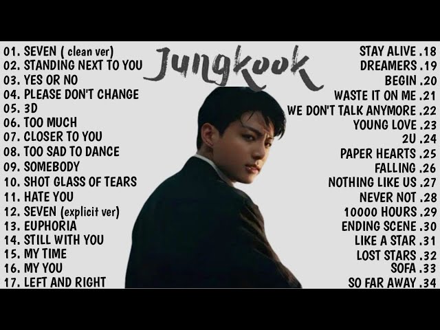 정국 (Jung Kook) - Standing Next to You - Jung Kook Playlist Updated I Solo and cover class=