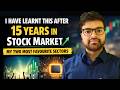 My Key Learnings in Stock Market and Two Favourite Sectors | Investaru