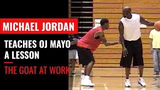 Michael Jordan vs OJ Mayo - larrybrownsports.com MJ teaches the kid a lesson at basketball camp