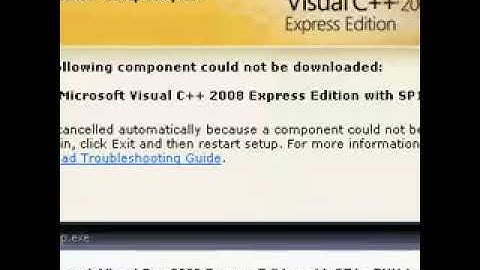 Microsoft C++ install problem 2