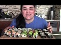Mukbang#eating#asmr#  Sushi Rolls Hechos En Casa Mukbang (show de comidas)🍣🍣🥃