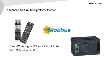 RW Digital IO & IO-Link Process Data with Schneider PLC via Modbus