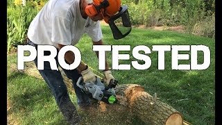 EGO Chainsaw and Blower out with a Pro